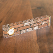 Zonnebloem Brick Construction Desk Naambordje (Zijkant)