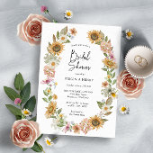 Zonnebloem Bridal Shower-uitnodigingen Kaart