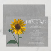 Zonnebloem Bridal Shower-uitnodigingen Kaart (Voorkant / Achterkant)