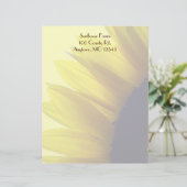 Zonnebloem Briefhoofd Sjabloon (Staand voorkant)