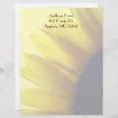 Zonnebloem Briefhoofd Sjabloon (Voorkant / Achterkant)