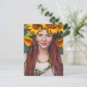 Zonnebloem Briefkaart (Staand voorkant)