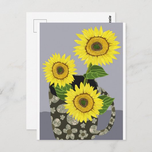 Zonnebloem Briefkaart (Voorkant / Achterkant)