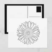 zonnebloem briefkaart (Voorkant / Achterkant)
