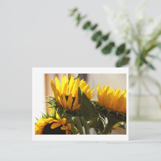 Zonnebloem Briefkaart (Staand voorkant)