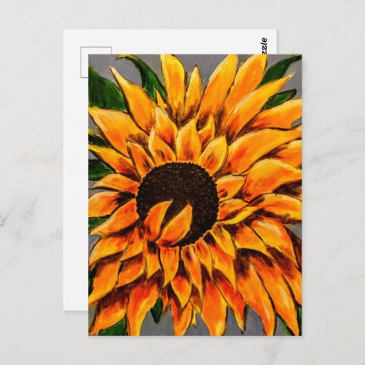 Zonnebloem Briefkaart (Voorkant / Achterkant)