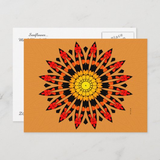 Zonnebloem... Briefkaart (Voorkant / Achterkant)