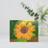 ZONNEBLOEM BRIEFKAART (Staand voorkant)