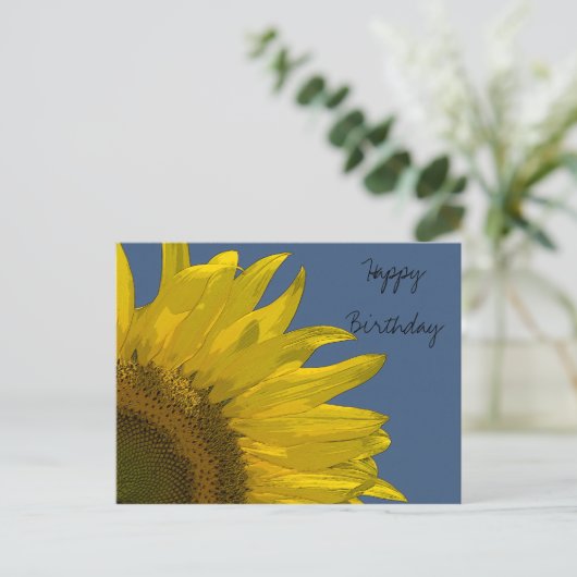 Zonnebloem Briefkaart (Staand voorkant)