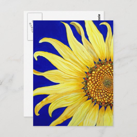 Zonnebloem Briefkaart (Voorkant / Achterkant)