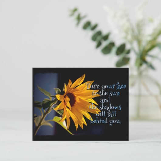 Zonnebloem Briefkaart (Staand voorkant)