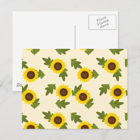 Zonnebloem Briefkaart (Voorkant / Achterkant)