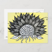 Zonnebloem Briefkaart (Voorkant / Achterkant)