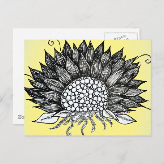 Zonnebloem Briefkaart (Voorkant / Achterkant)