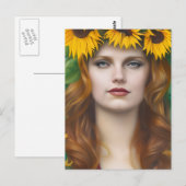 Zonnebloem Briefkaart (Voorkant / Achterkant)