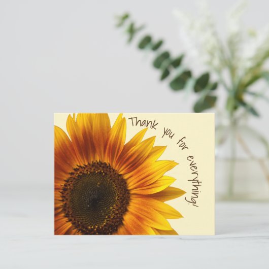 Zonnebloem Briefkaart (Staand voorkant)