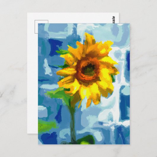 Zonnebloem Briefkaart (Voorkant / Achterkant)