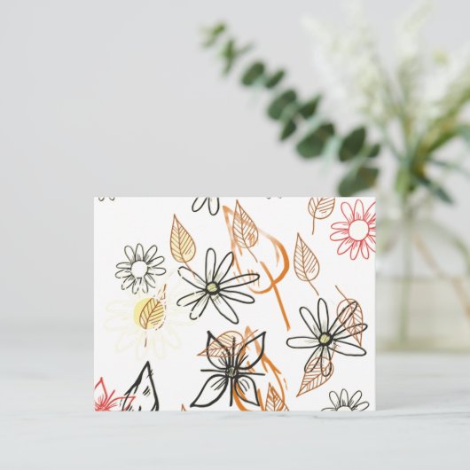 Zonnebloem Briefkaart (Staand voorkant)