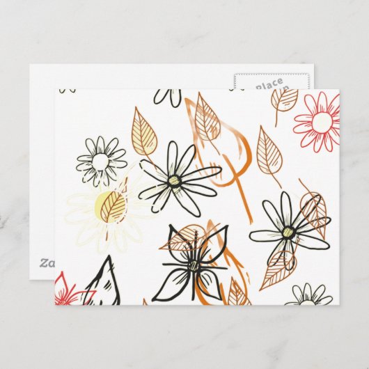 Zonnebloem Briefkaart (Voorkant / Achterkant)