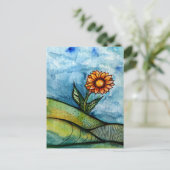 Zonnebloem Briefkaart (Staand voorkant)