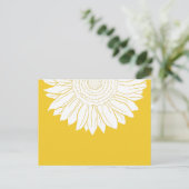 zonnebloem briefkaart (Staand voorkant)