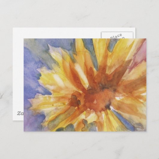 Zonnebloem Briefkaart (Voorkant / Achterkant)