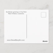 Zonnebloem Briefkaart (Achterkant)