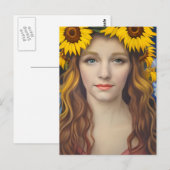 Zonnebloem Briefkaart (Voorkant / Achterkant)