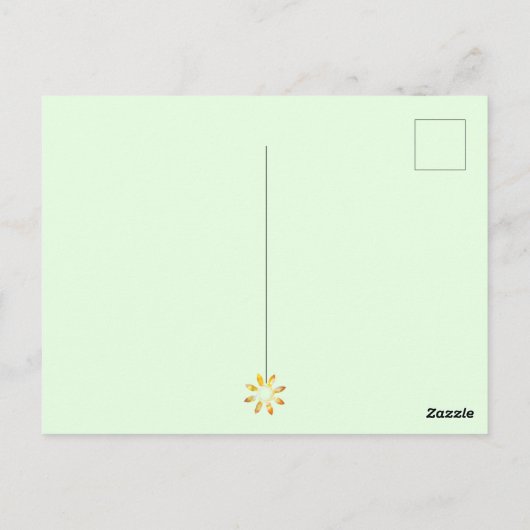 Zonnebloem Briefkaart (Achterkant)