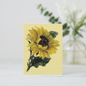 zonnebloem briefkaart (Staand voorkant)