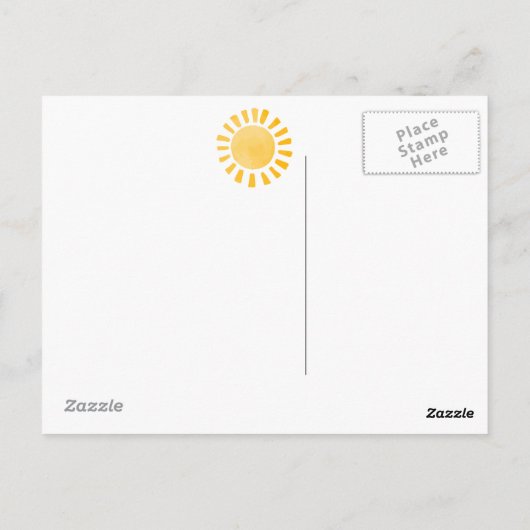Zonnebloem Briefkaart (Achterkant)