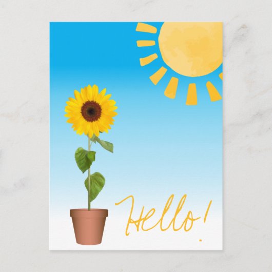 Zonnebloem Briefkaart (Voorkant)