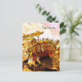 zonnebloem, briefkaart van herkomst (Staand voorkant)