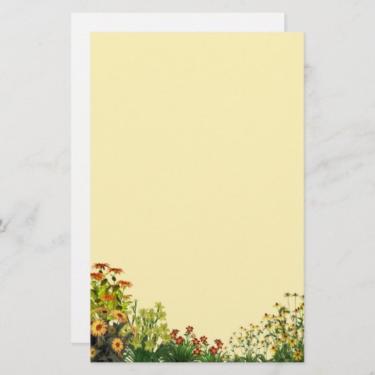 Zonnebloem Briefpapier (Voorkant / Achterkant)