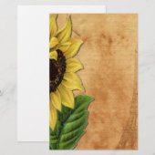 Zonnebloem Briefpapier (Voorkant / Achterkant)