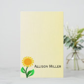 Zonnebloem Briefpapier (Staand voorkant)