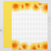 Zonnebloem Briefpapier (Voorkant / Achterkant)