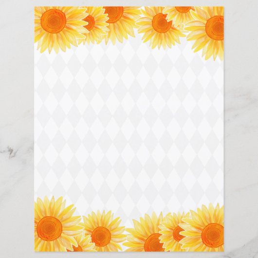 Zonnebloem Briefpapier (Voorkant)