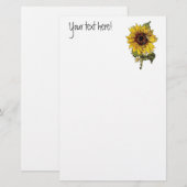 Zonnebloem Briefpapier (Voorkant / Achterkant)