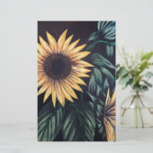Zonnebloem Briefpapier (Staand voorkant)
