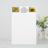 Zonnebloem Briefpapier Aangepaste Persoonlijke Zon (Staand voorkant)