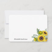 Zonnebloem, Briefpapier, gepersonaliseerd Kaart (Voorkant)