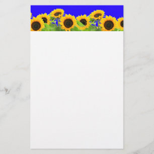Zonnebloem briefpapier Oekraïne vlag kleuren