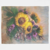 Zonnebloem Bries Fleece Deken (Voorkant (Horizontaal))