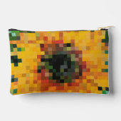Zonnebloem Bright Floral Pixel Art Etui (Achterkant)