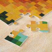 Zonnebloem Bright Floral Pixel Art Legpuzzel (Zijkant)
