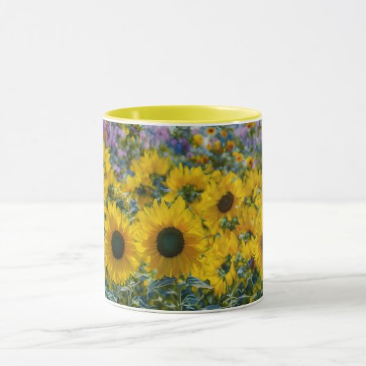 Zonnebloem Bright Garden Flower Art Mok Cup (Midden)