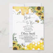 Zonnebloem bruid om bruids douche uitnodiging te z (Voorkant)