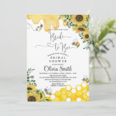 Zonnebloem bruid om bruids douche uitnodiging te z (Staand voorkant)