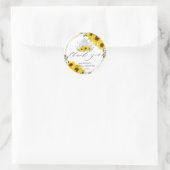 Zonnebloem Bruids Baby shower Tea Party Dank u Ronde Sticker (Tas)